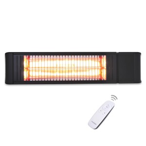 Black infrared ceiling heater with remote