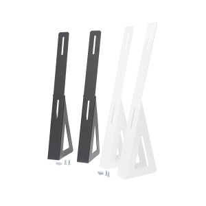 Infrared panel heater standing feet - black & white metal