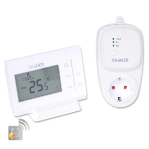 VASNER radio thermostat set for electric heating with socket receiver