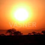 Sonnenuntergang Afrika Motiv Infrarotheizung Bild VASNER Panora