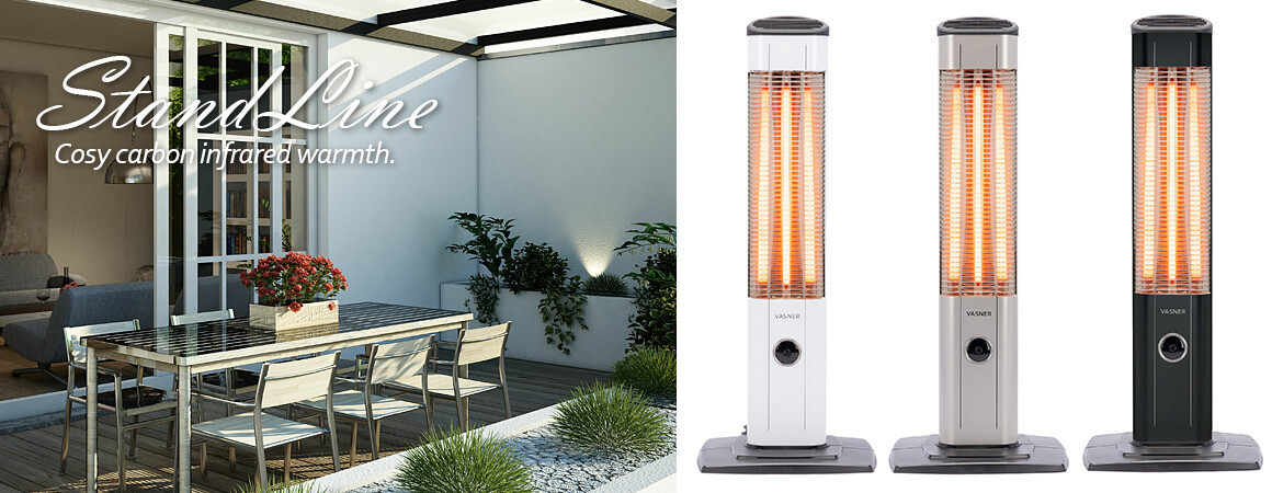 StandLine 23 Free-Standing Infrared Heaters for Cosy Warmth