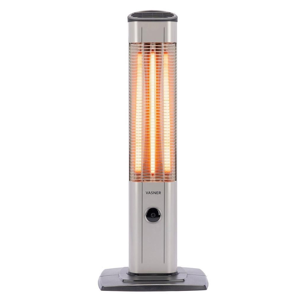Infrared free-standing patio heater silver