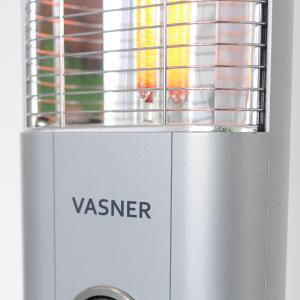 Free-standing electric heater matte silver