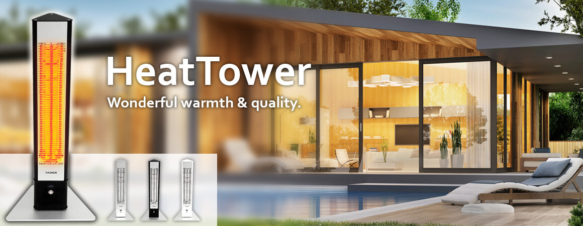 Portable outdoor heaters with remote control + IP65 weather protection