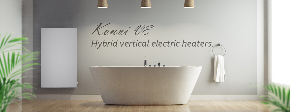 Hybrid vertical electric heaters for quick warmth