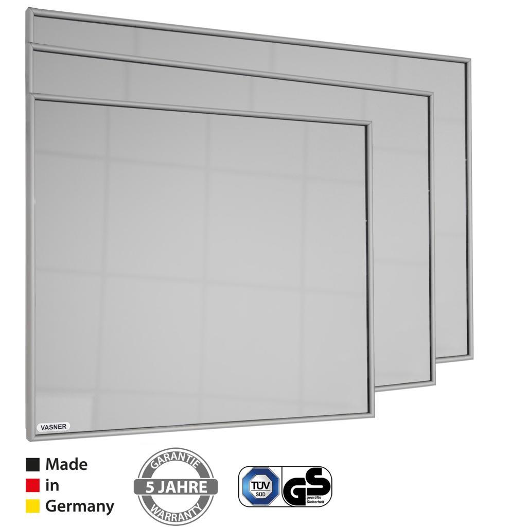 Infrared mirror radiators with frame for bathrooms